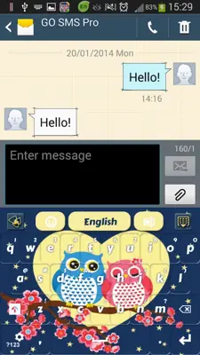 GO Keyboard Sweet Owl Theme android App screenshot 8